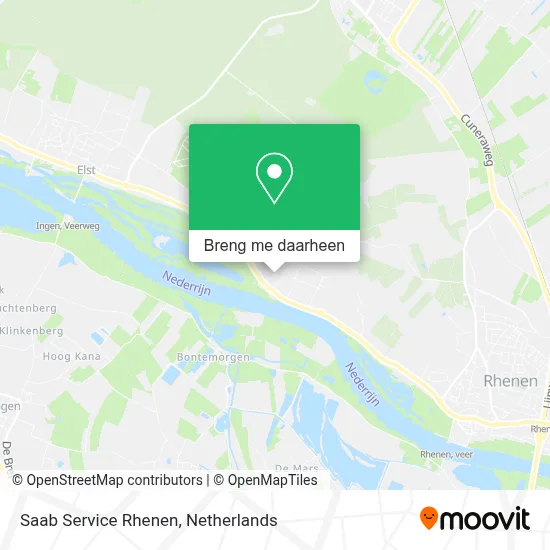 Saab Service Rhenen kaart
