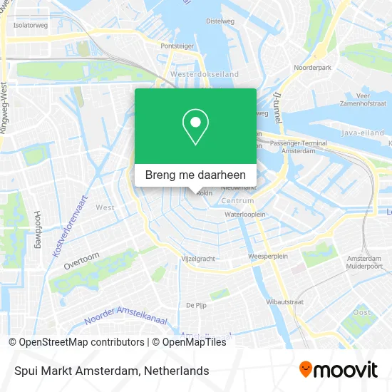 Spui Markt Amsterdam kaart