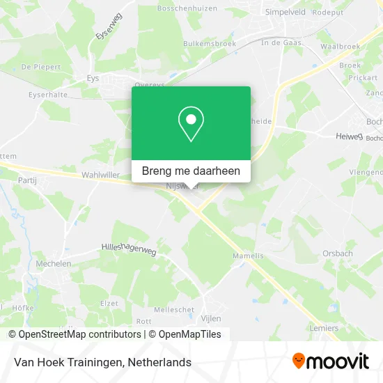 Van Hoek Trainingen kaart