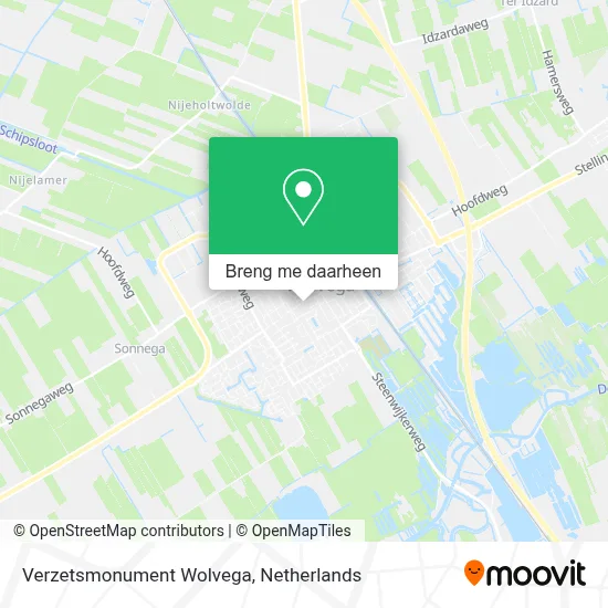 Verzetsmonument Wolvega kaart