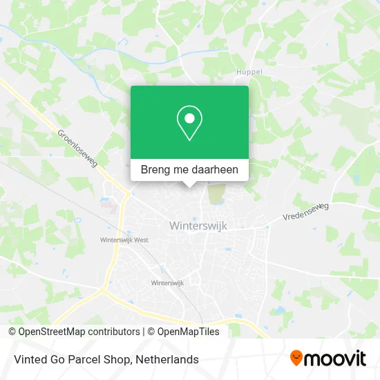 Vinted Go Parcel Shop kaart