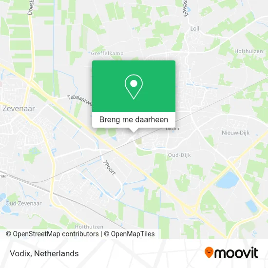 Vodix kaart