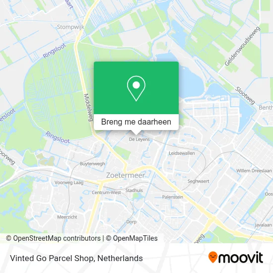 Vinted Go Parcel Shop kaart