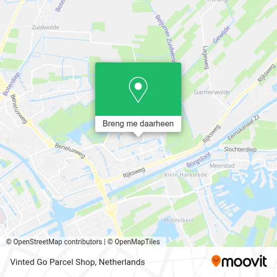 Vinted Go Parcel Shop kaart