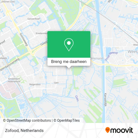Zofood kaart