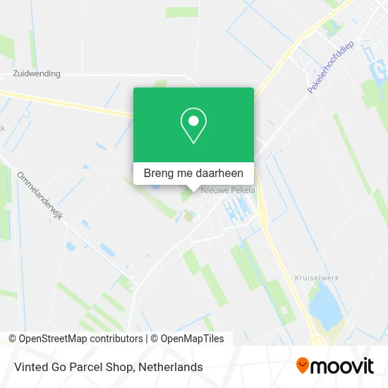 Vinted Go Parcel Shop kaart