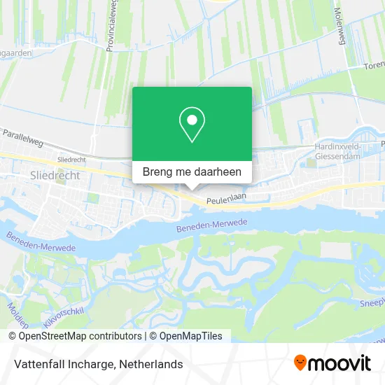 Vattenfall Incharge kaart
