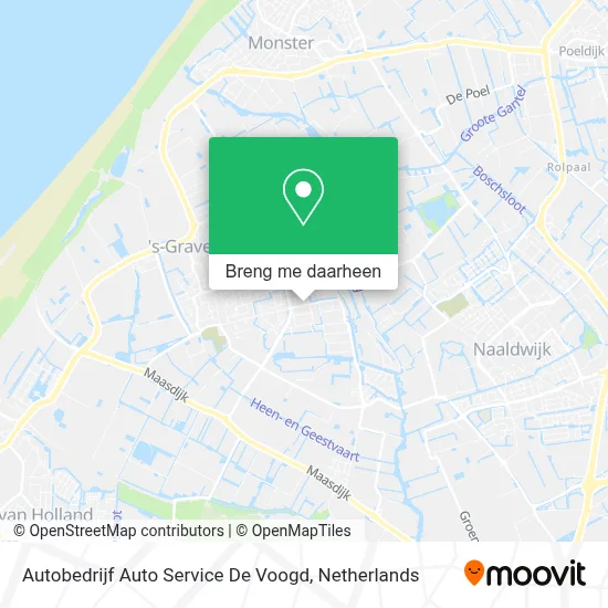 Autobedrijf Auto Service De Voogd kaart