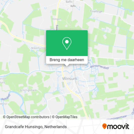 Grandcafe Hunsingo kaart