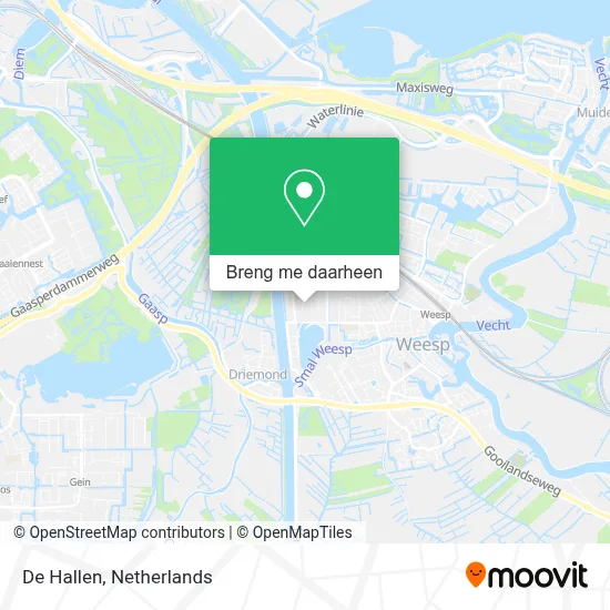 De Hallen kaart