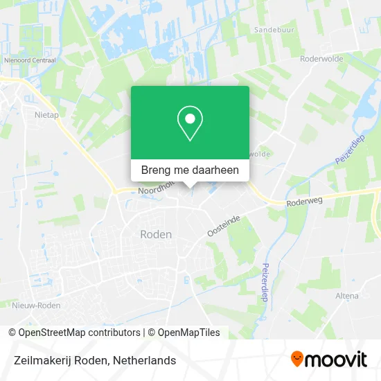 Zeilmakerij Roden kaart