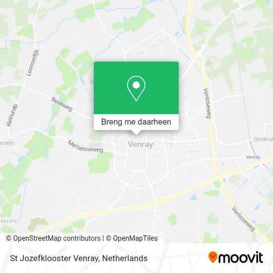 St Jozefklooster Venray kaart