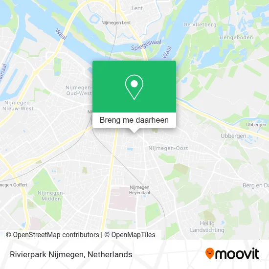 Rivierpark Nijmegen kaart