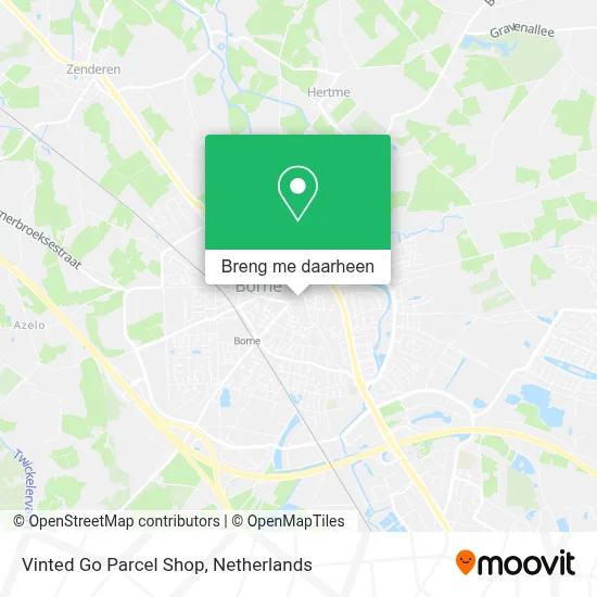 Vinted Go Parcel Shop kaart