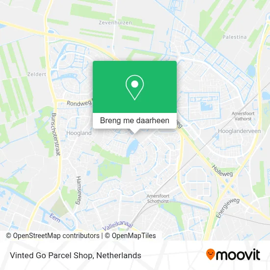 Vinted Go Parcel Shop kaart