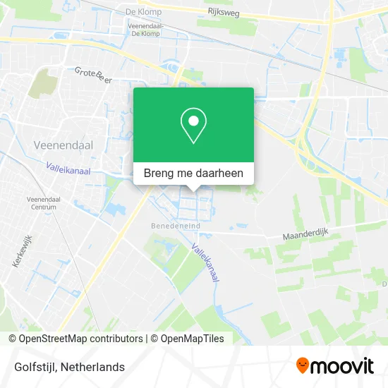 Golfstijl kaart