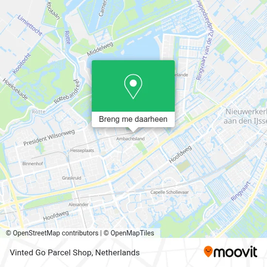 Vinted Go Parcel Shop kaart