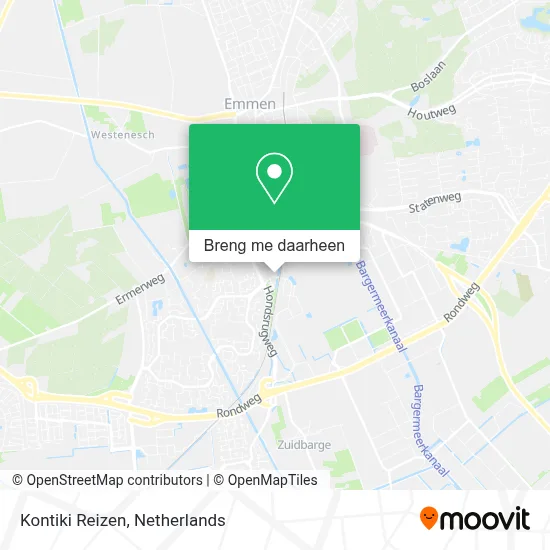 Kontiki Reizen kaart