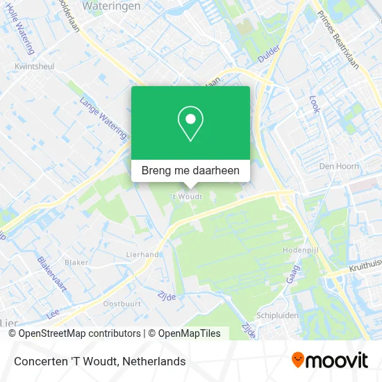 Concerten 'T Woudt kaart