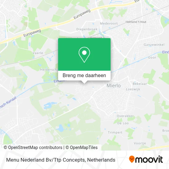 Menu Nederland Bv/Ttp Concepts kaart