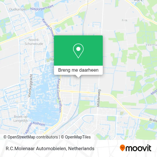 R.C.Molenaar Automobielen kaart