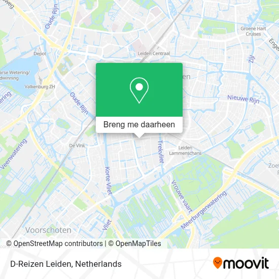 D-Reizen Leiden kaart