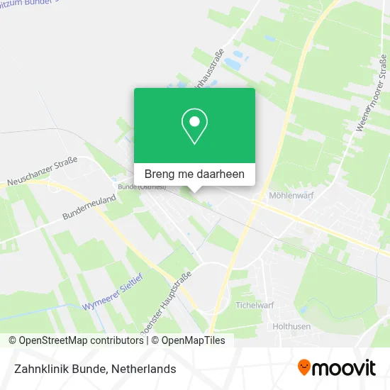 Zahnklinik Bunde kaart