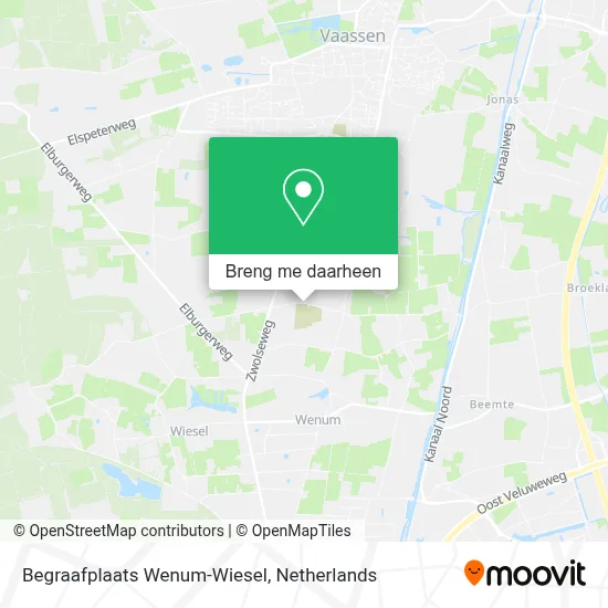 Begraafplaats Wenum-Wiesel kaart