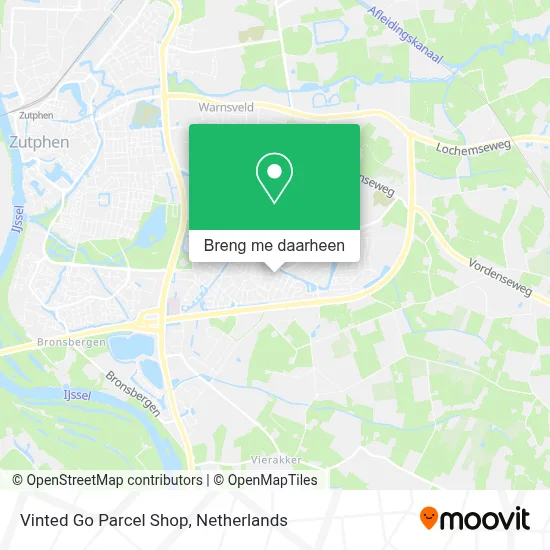 Vinted Go Parcel Shop kaart