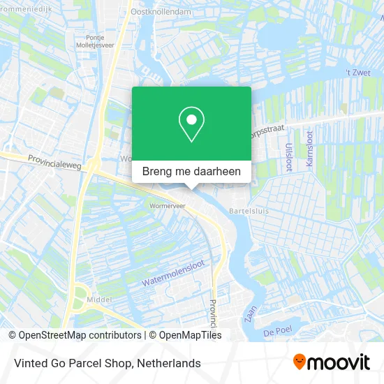 Vinted Go Parcel Shop kaart