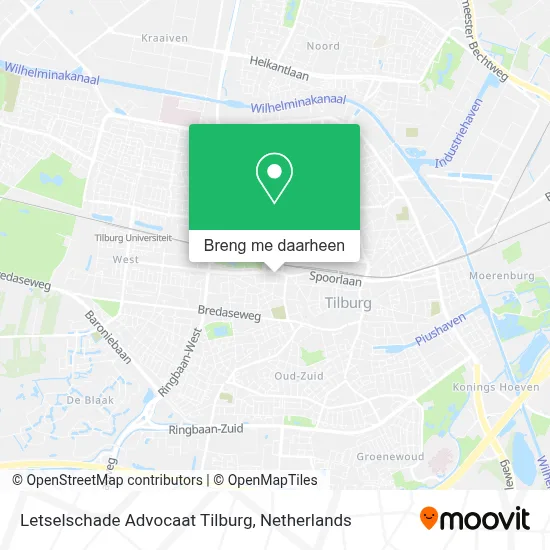 Letselschade Advocaat Tilburg kaart