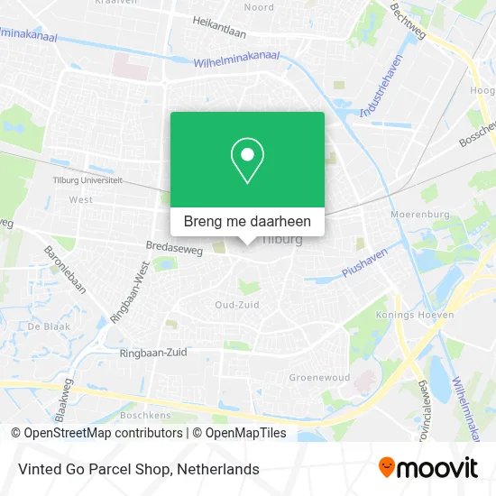 Vinted Go Parcel Shop kaart