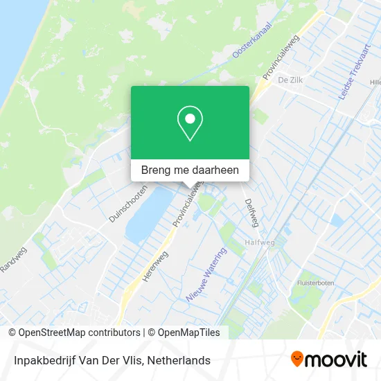 Inpakbedrijf Van Der Vlis kaart