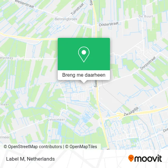 Label M kaart