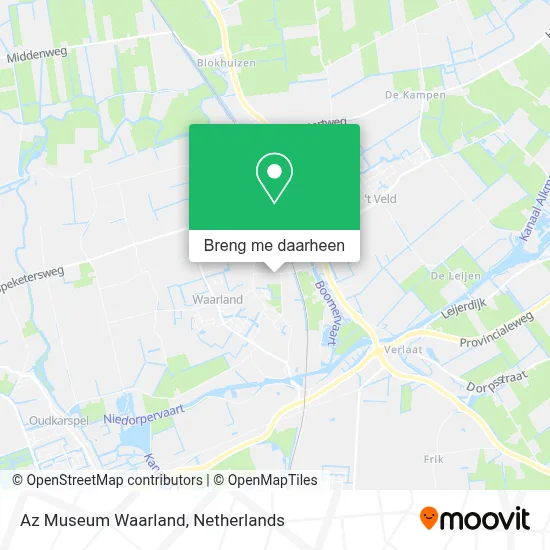 Az Museum Waarland kaart