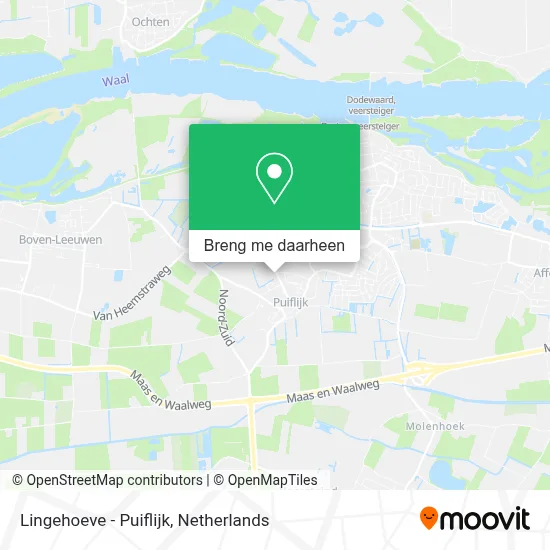 Lingehoeve - Puiflijk kaart