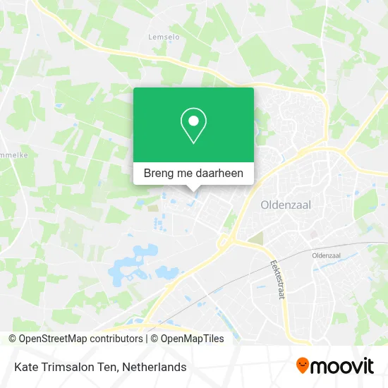 Kate Trimsalon Ten kaart