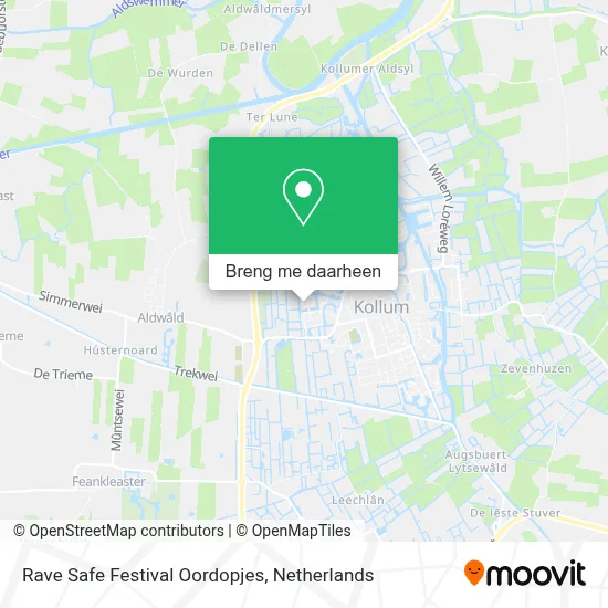 Rave Safe Festival Oordopjes kaart