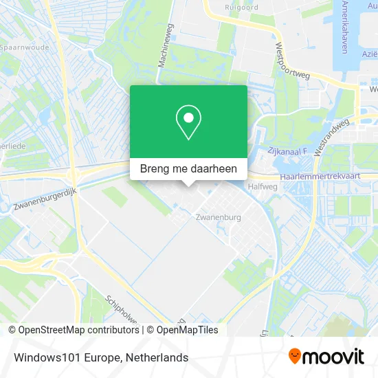 Windows101 Europe kaart