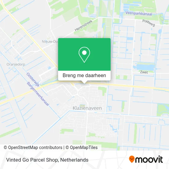Vinted Go Parcel Shop kaart