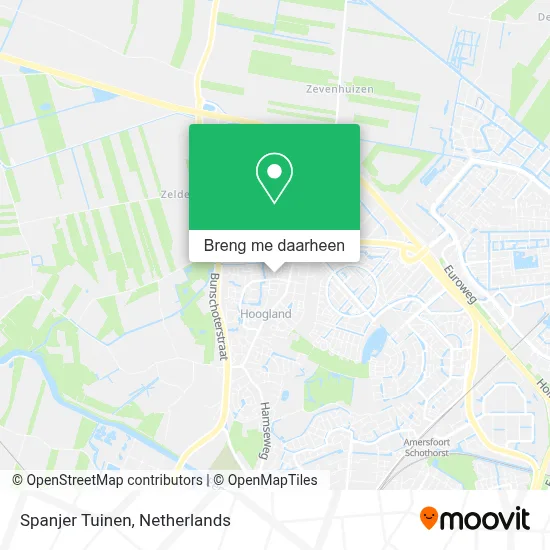 Spanjer Tuinen kaart