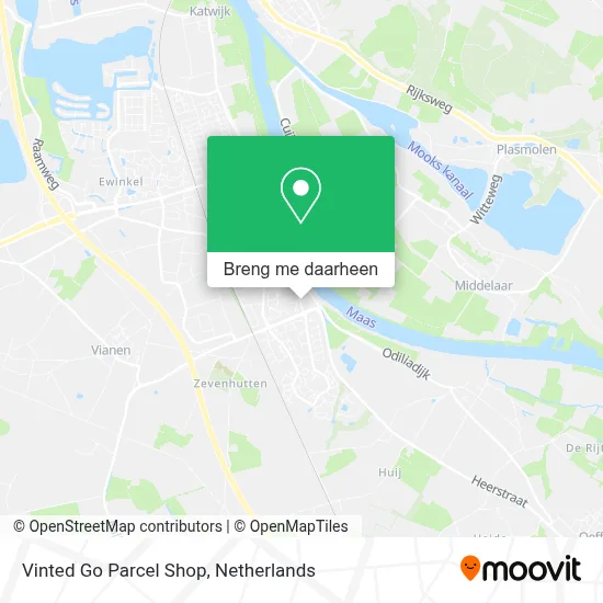 Vinted Go Parcel Shop kaart