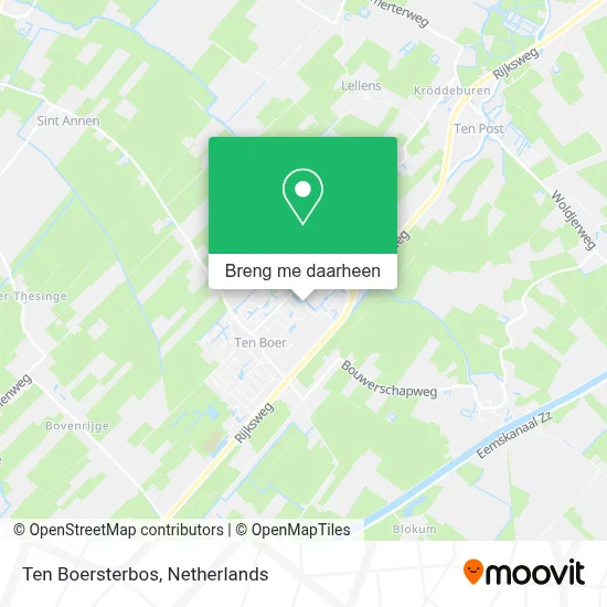 Ten Boersterbos kaart