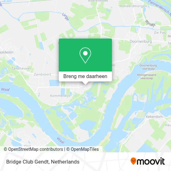 Bridge Club Gendt kaart
