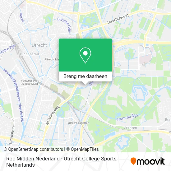 Roc Midden Nederland - Utrecht College Sports kaart