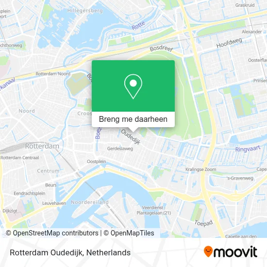 Rotterdam Oudedijk kaart
