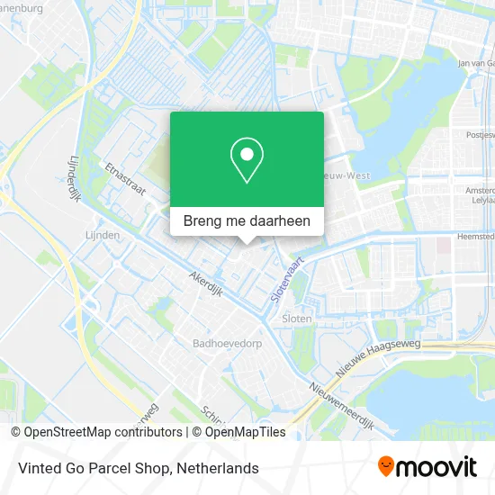 Vinted Go Parcel Shop kaart
