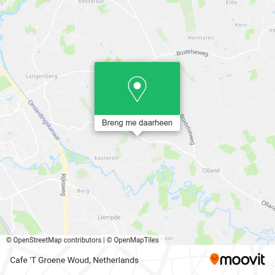 Cafe 'T Groene Woud kaart