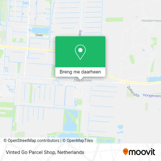 Vinted Go Parcel Shop kaart