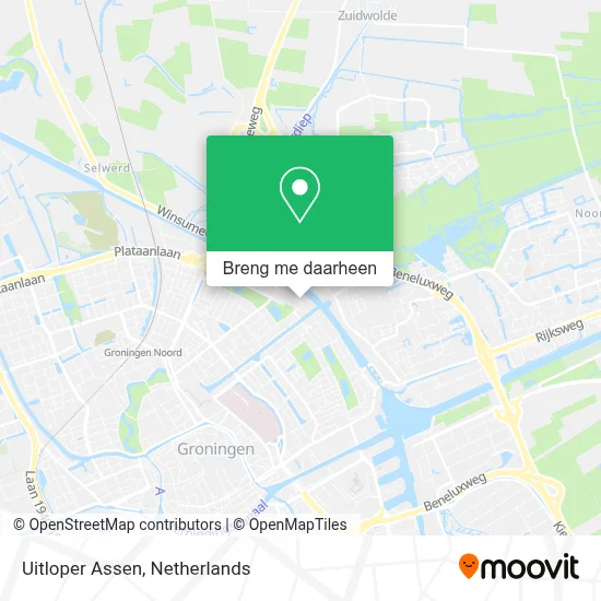 Uitloper Assen kaart